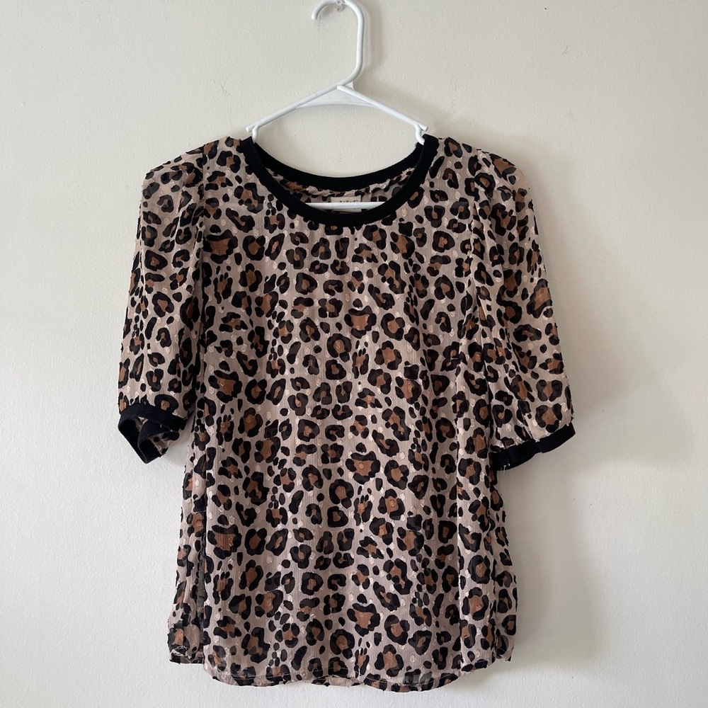 A New Day | Target |  Leopard Semi Sheer Blouse